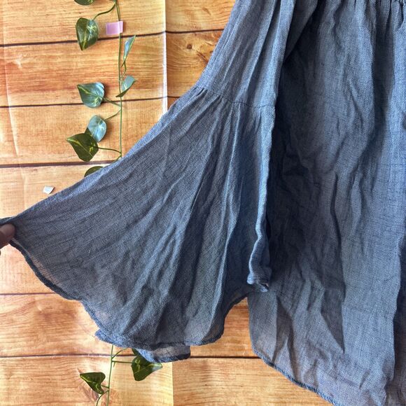 Ganji LA Off Shoulder Cotton Blend Flutter Sleeve Blouse Size M - Picture 3 of 7